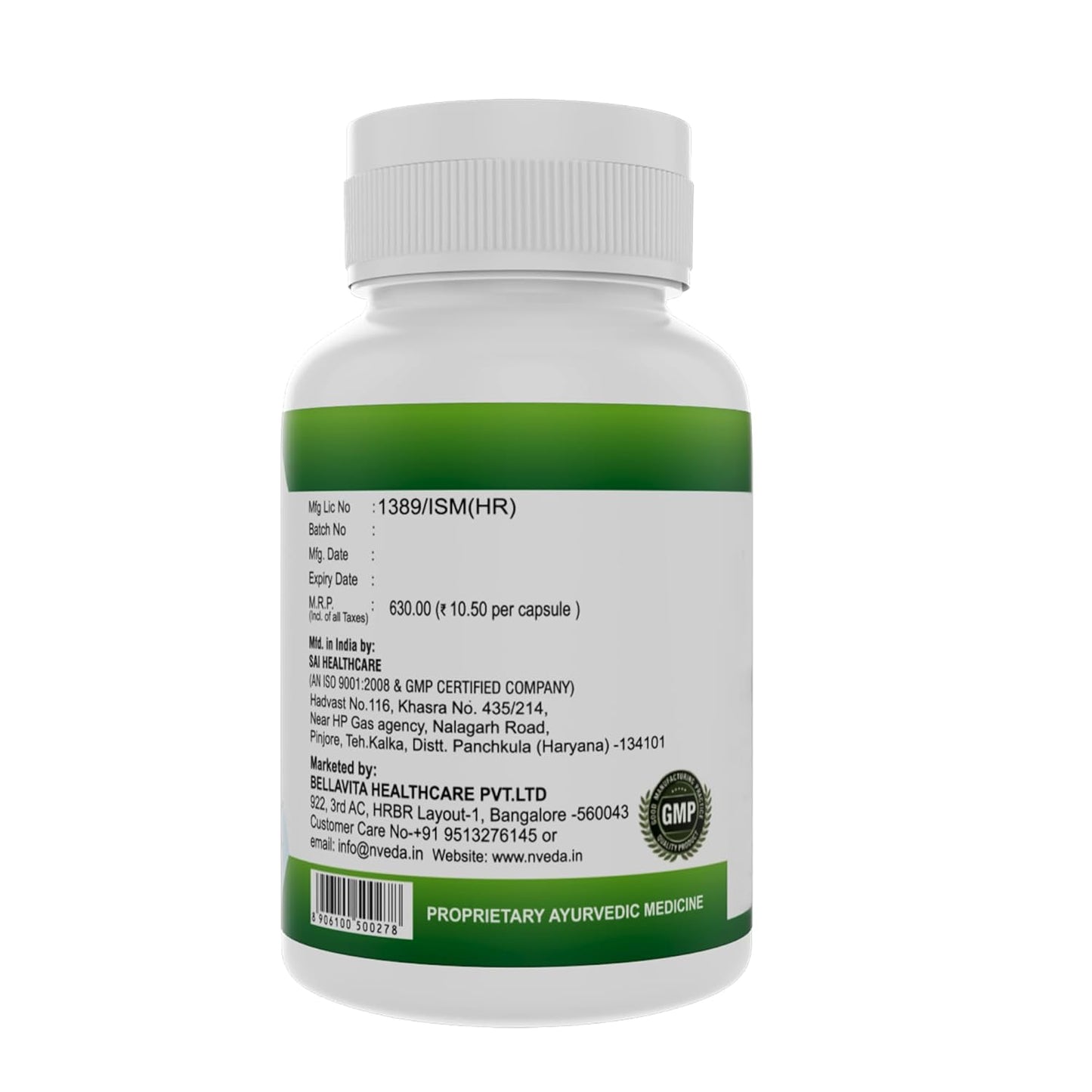 Nveda Natural Menstrual/Period Pain Relief with 7 Ayurvedic Herbs, Helps to Reduce Menstrual/Period Cramps & Pain, Relieves Stress & Anxiety, Irritability & Increases Energy for Women - 60 Capsules