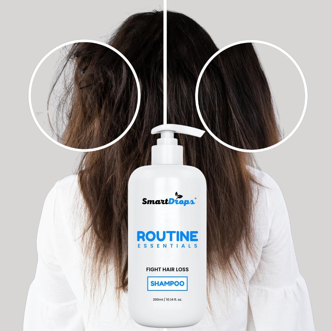 Smartdrops Shampoo for Stronger Hair - Smooth & Shine hair Shampoo | shampoo for hair fall control | shampoo for hair fall and dandruff | for oily scalp and dry ends - 300 ML