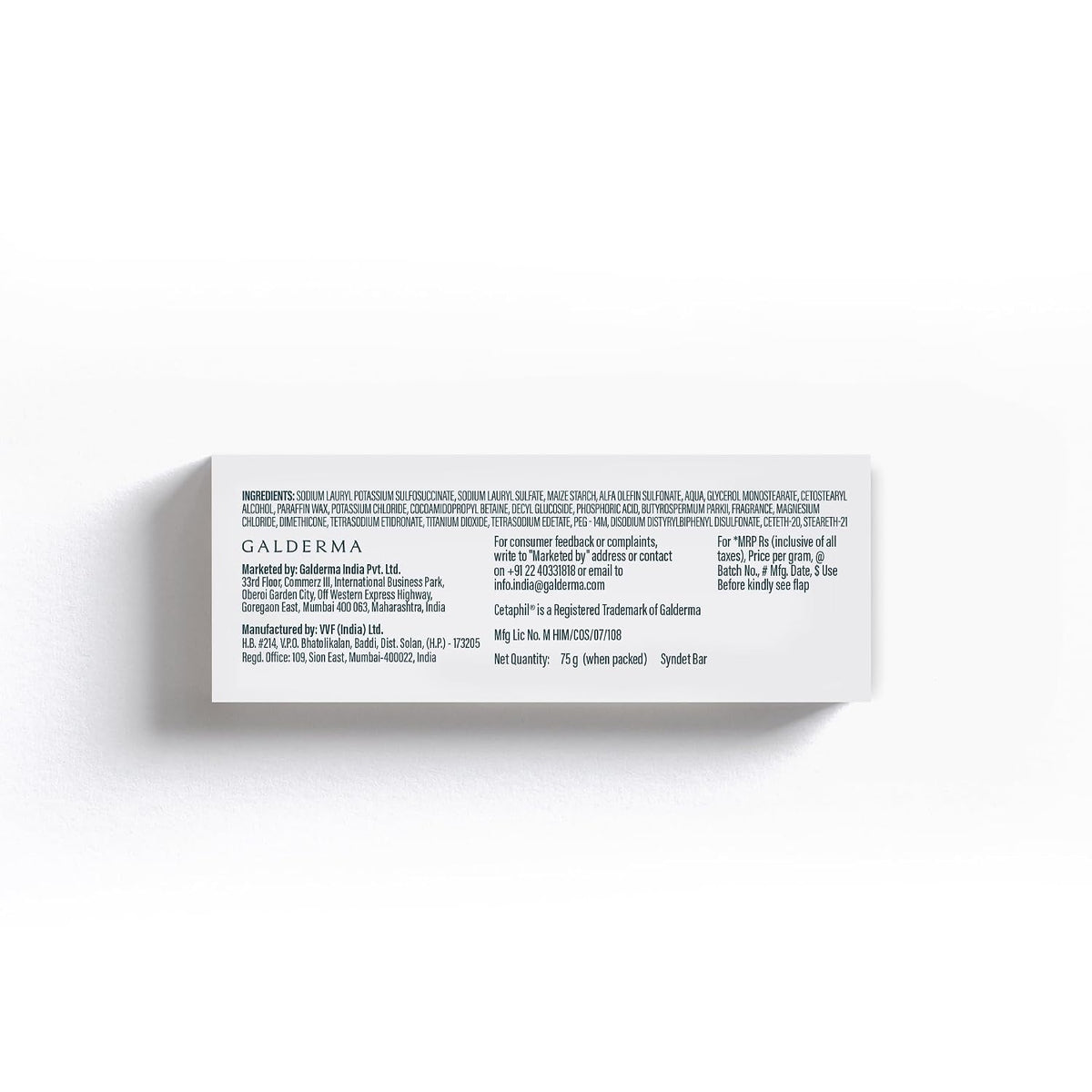 Cetaphil Cleansing and Moisturising Syndet Bar, Shea Butter,For Face & Body, Sensitive skin, 75g