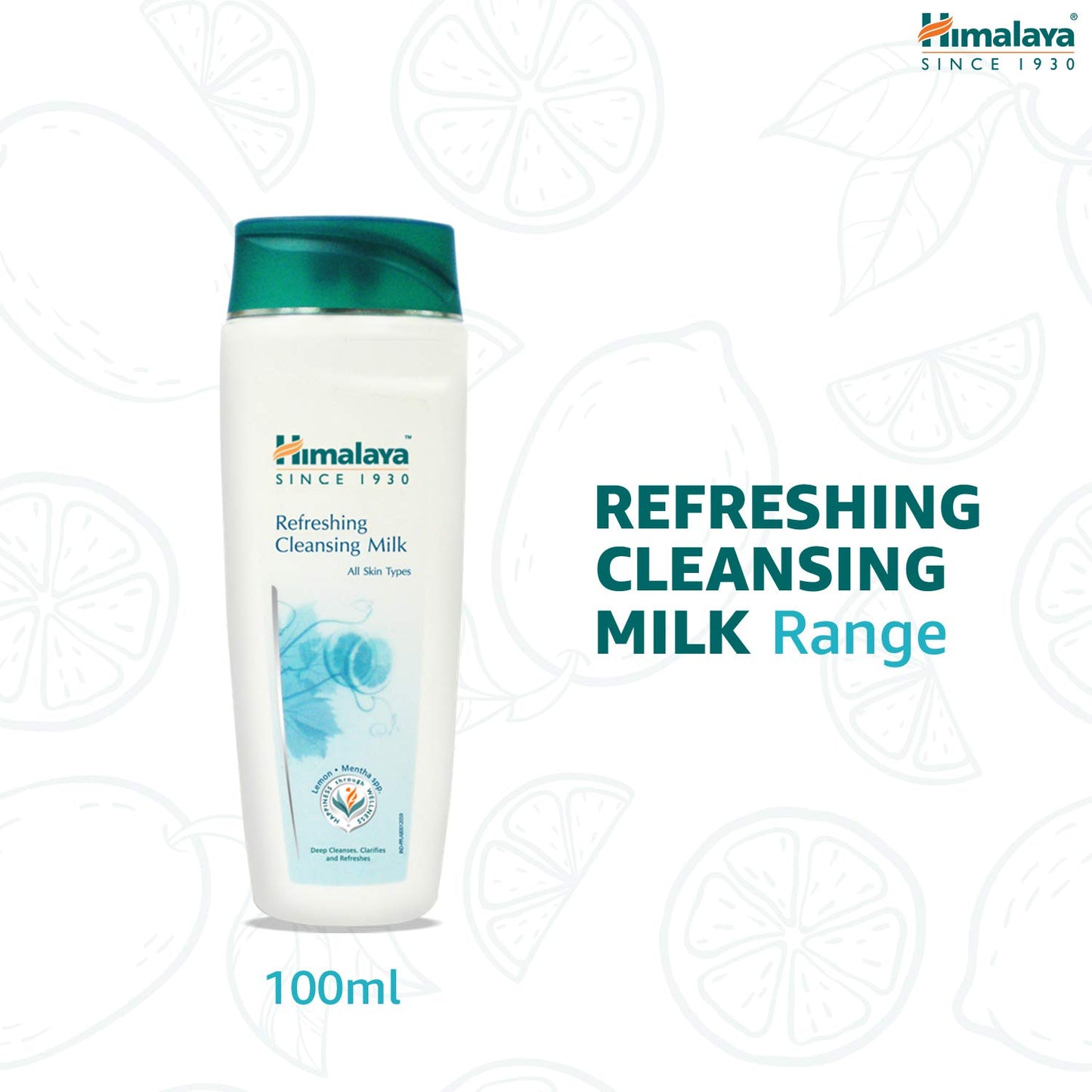 Himalaya Refreshing Cleansing Milk bottle on a white background with brand logo.