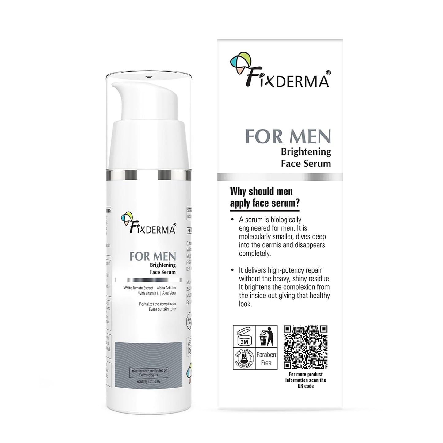 Fixderma Brightening Face Serum for Men |Vitamin C & Alpha Arbutin Serum- 30ml