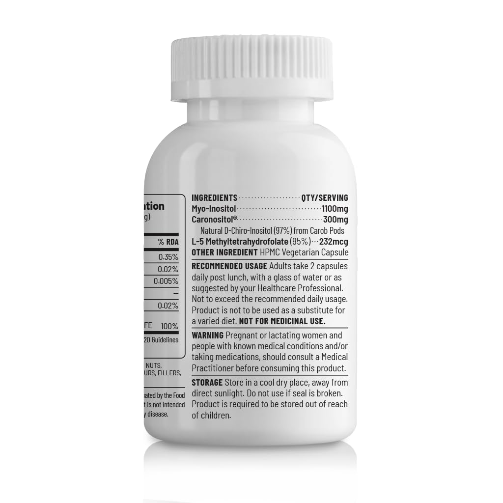 Zephivo Unived PCOS Fert, 3.6:1 Myo-Inositol to D-Chiro-Inositol with Natural Caronisitol®, Supports Healthy Ovarian Function, One Month Supply