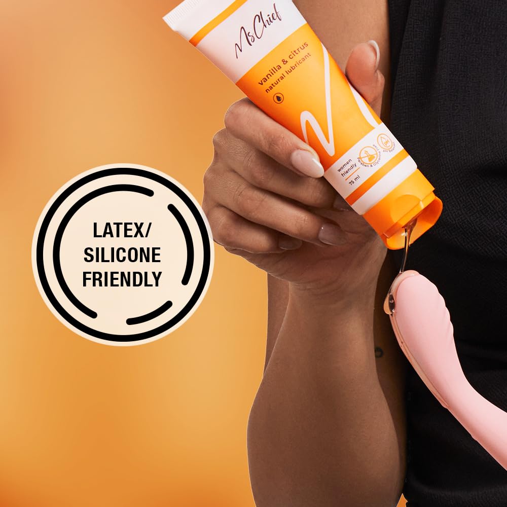 MsChief Vanilla and Citrus Lube Natural Lubricant Gel for Men & Women | Sugar & Paraben Free | With Natural pH | 75ml