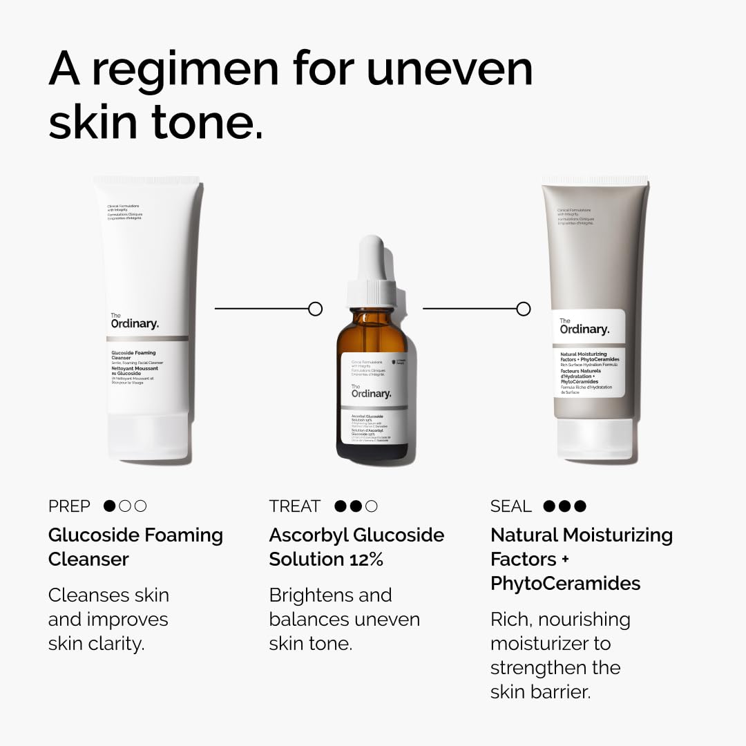 Three skincare products with labels and descriptions on a white background