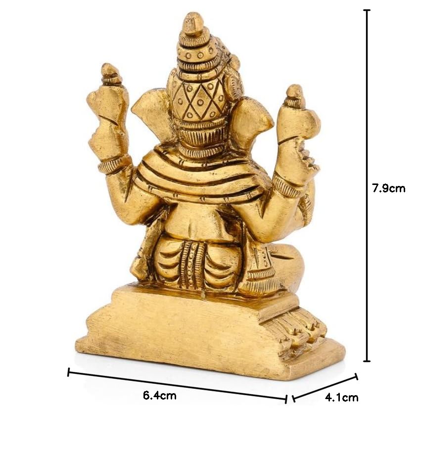 Ganesh Ganesha Staute murti Success Lord Idol Sitting Brass Vinayak Figurine Home Decor