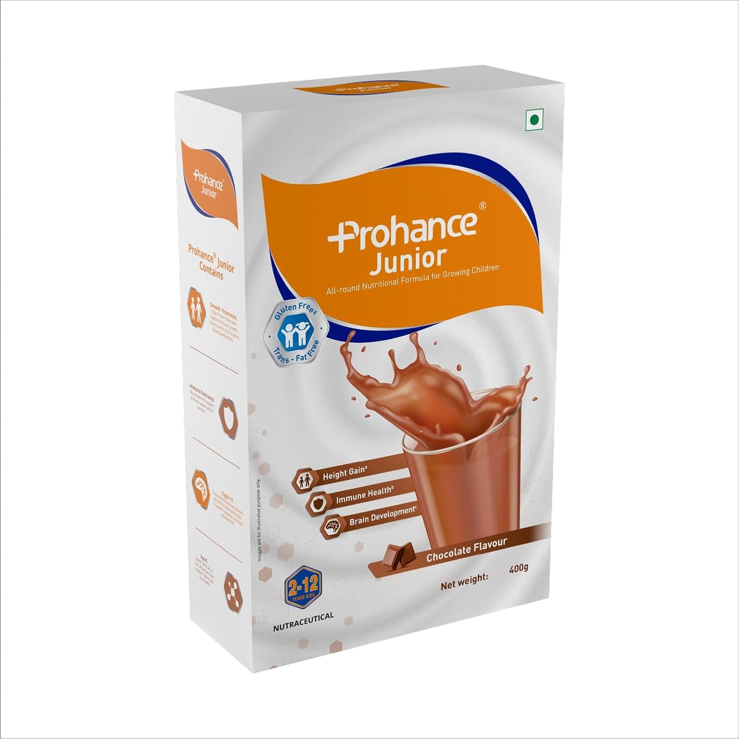 Prohance Toddler Junior 400G - All-Round Nutritional Formula for Growing Children (Chocolate) Powder