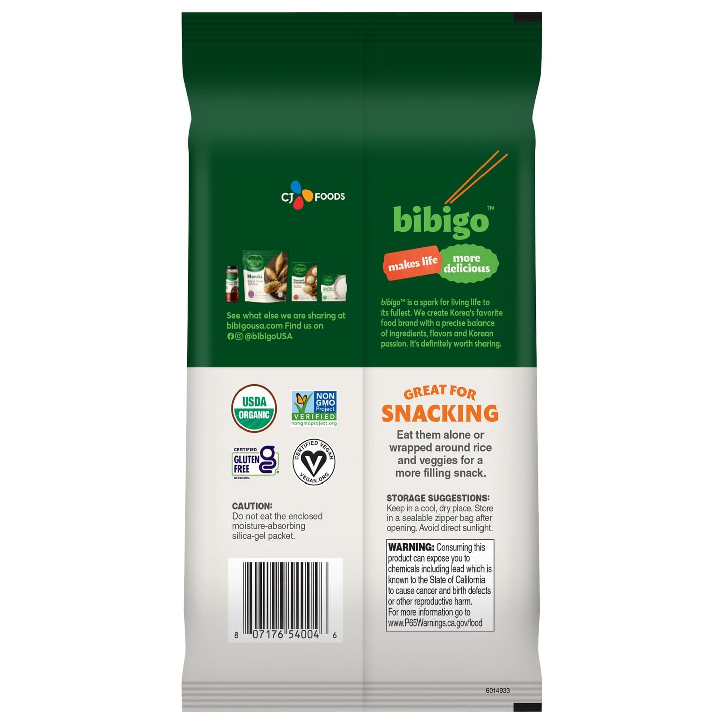 Bibigo Sesame Flavor Seaweed Snack, Non GMO, Gluten Free, 0.35 Ounces (Pack Of 1)