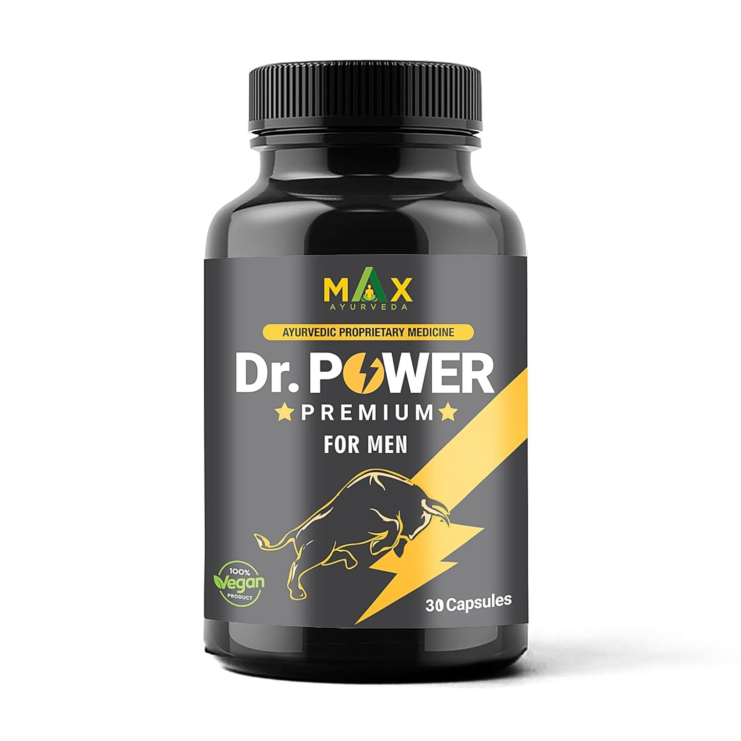 Max Ayurveda Dr Power Premium Capsules and King Power Massage Oil For Men (30 Capsules + 20ml Oil Bottle) Combo Pack