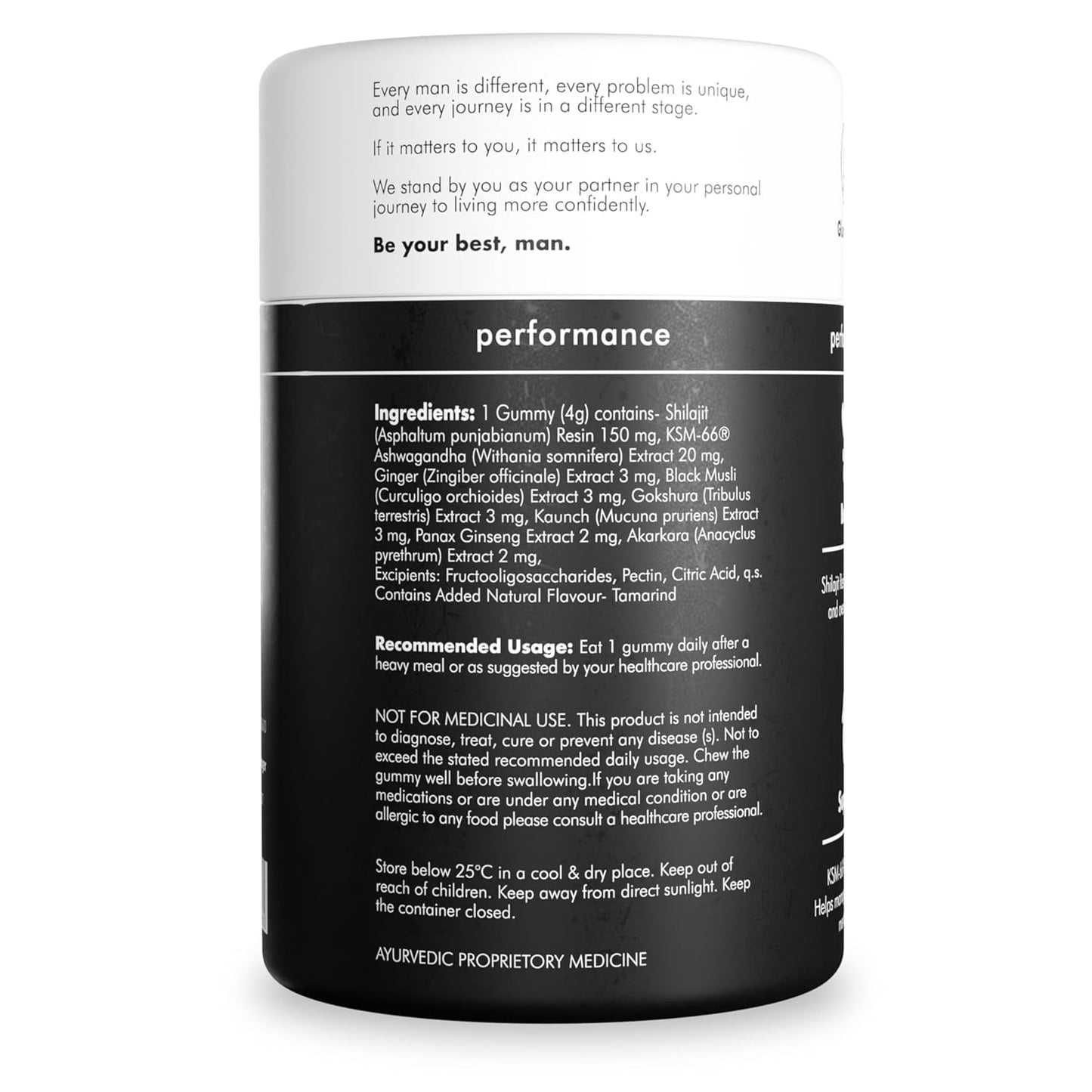 Man Matters Pure Himalayan Shilajit/Shilajeet Gummies with 75% Fulvic Acid & KSM 66 Ashwagandha | Boosts Stamina, Strength & Improves Energy Levels | No Added Sugar | Pack of 30