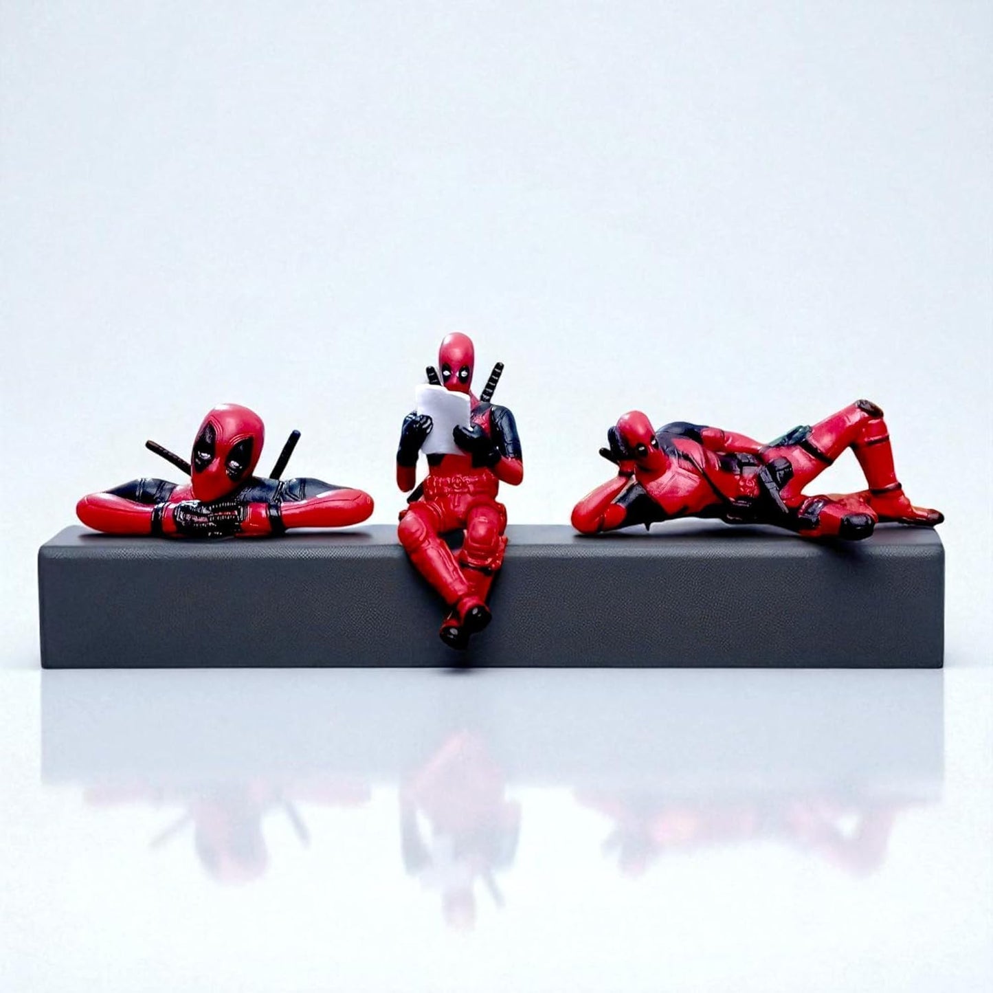 Redvant PVC Action Figure Set of 3 – Desk Display for Office & Car Dashboard Decoration – Red Suit Edition Premium Detailing | car Accessories 2026