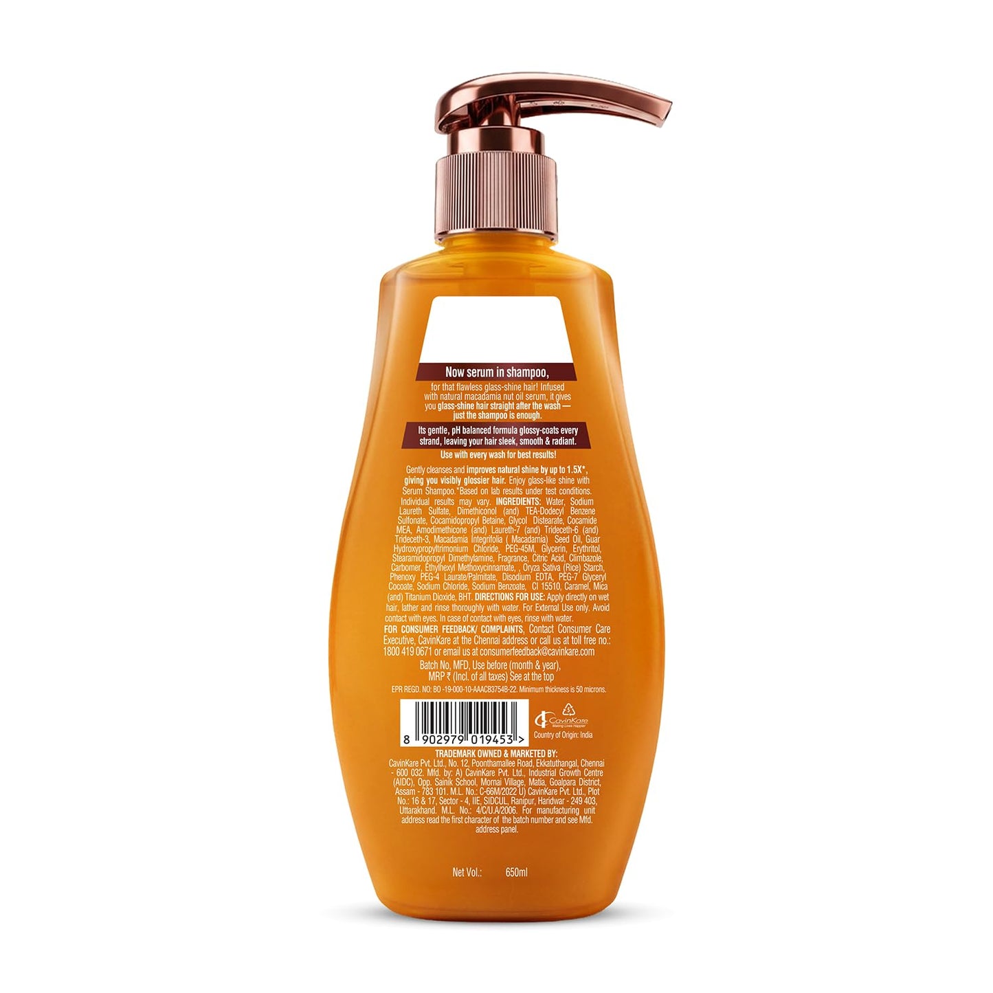 Nyle ++ Serum Shampoo | Glass Shine Hair | Infused with Macadamia Nut Oil Serum | Shine-Enhancing Serum Blend | 650ml