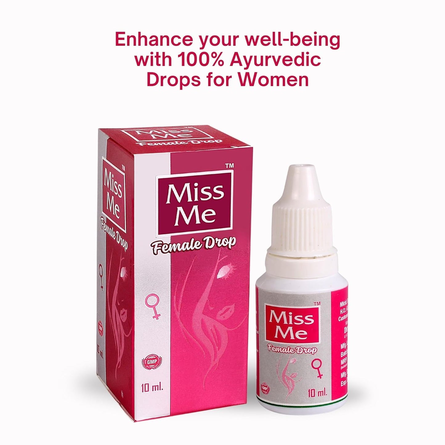 READYGIRL Miss Me Ayurvedic Drop for Female (10ml) | With Shatavari | Colourless & Flavourless Herbal Supplement | Can Be Mixed with Juice, Water, or Milk | 4–5 Drops Twice Daily
