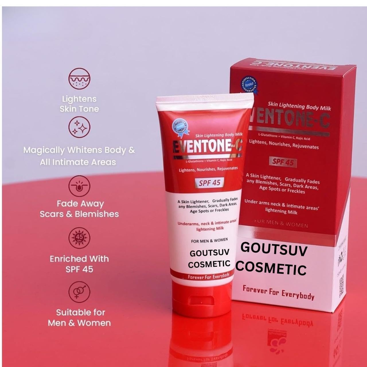 Eventones- C Cream with L Glutathione and Vitamin C: Premier Face Glowing Cream for Radiant, Even-Toned Skin, 30Ml