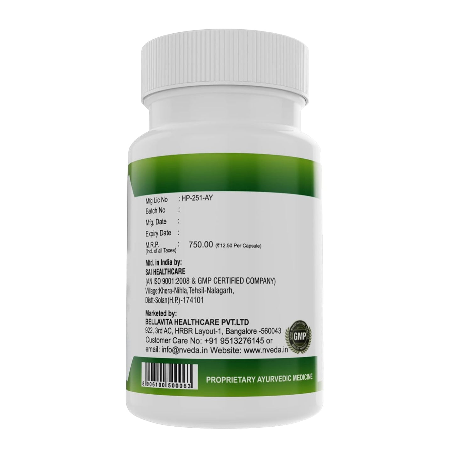 Nveda SMB Capsules for Sugar Management and Balance (60 Capsules)