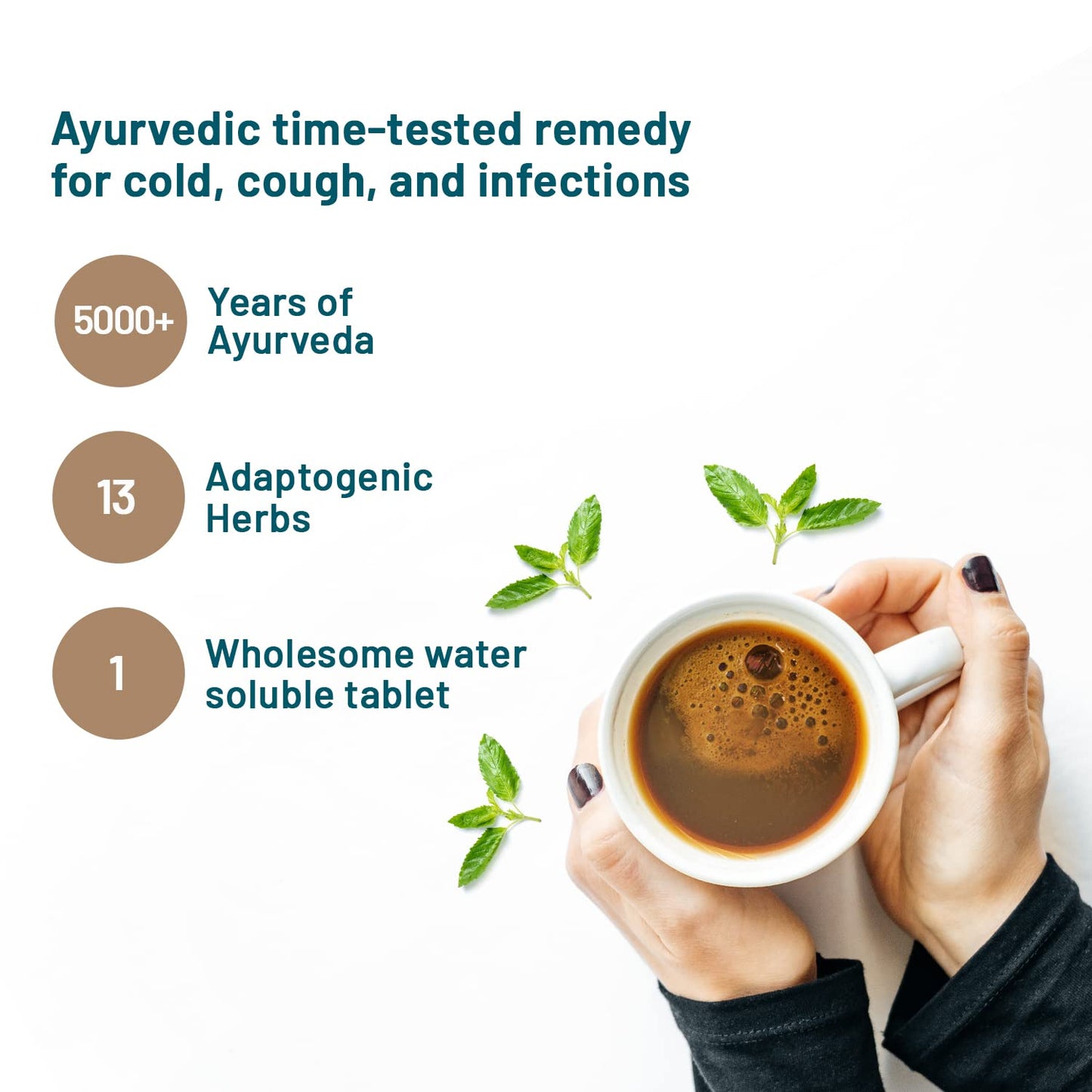 Wellbeing Nutrition Grandma's Kadha - Ayush Kwath Immunity Booster | Ayurvedic Kadha for Immunity, Cold, Cough, Sore Throat & Congestion | Immunity Boosters for Adults (15 Effervescent Tablets)