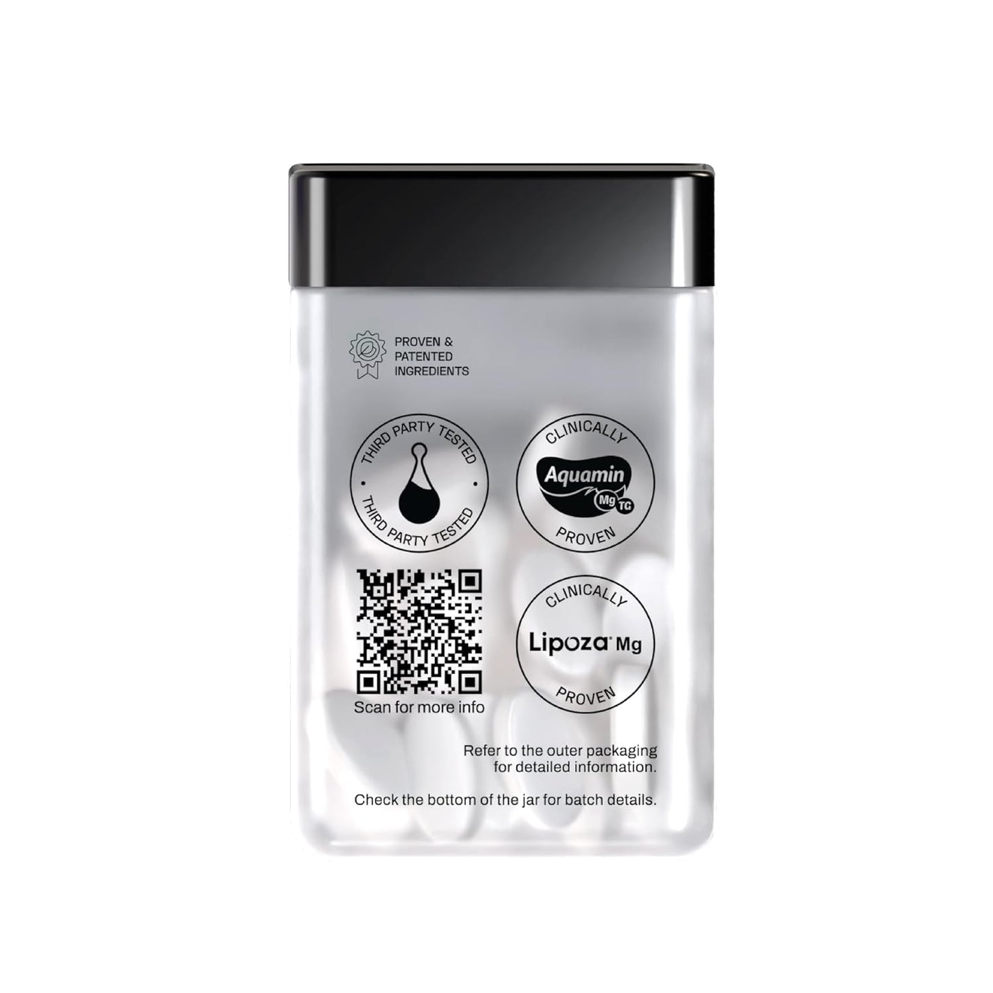 Ace Blend Max Magnesium Glycinate (60 tablets) | 1600mg Triple Complex | 440mg Elemental Magnesium | Calcium, Vegan Vitamin B12 & D3 | Promotes Deep Sleep, Muscle Recovery & Heart Health