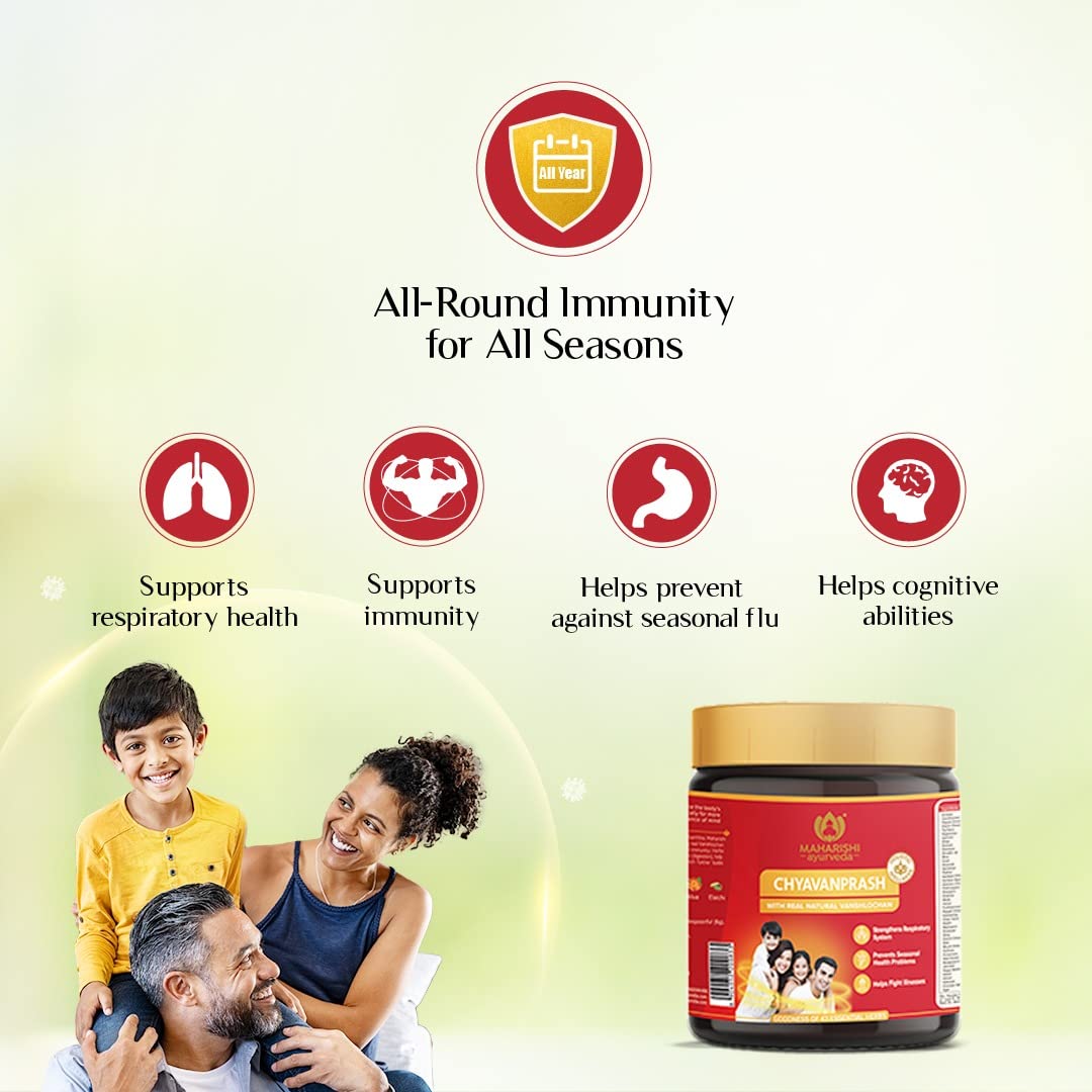 Zephivo Maharishi Ayurveda Authentic Chyavanprash | Immunity Booster For All Seasons Chyawanprash | With Pure Vanshlochan | For Strength & Stamina (500gm)