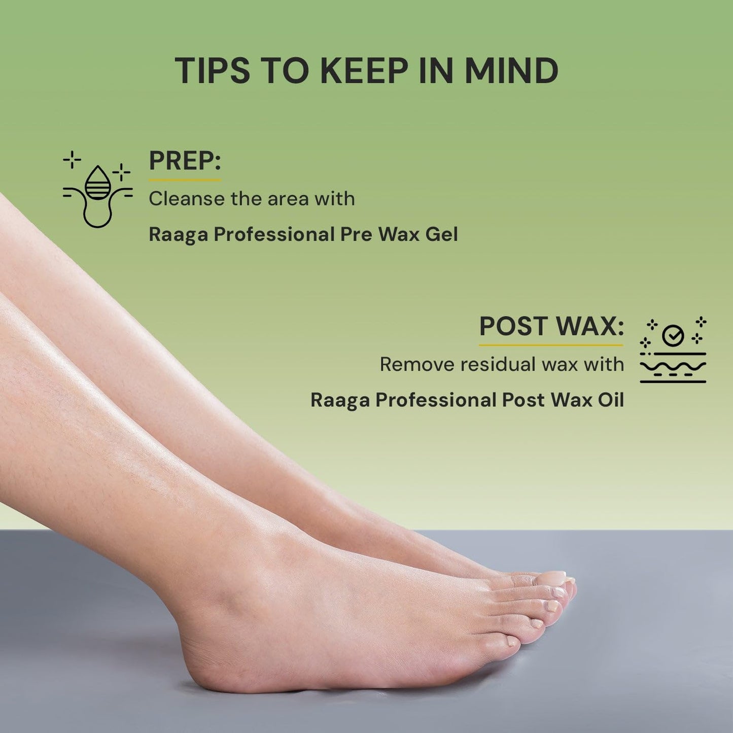 Raaga Professional Liposoluble Wax, Green Apple, 800 ml