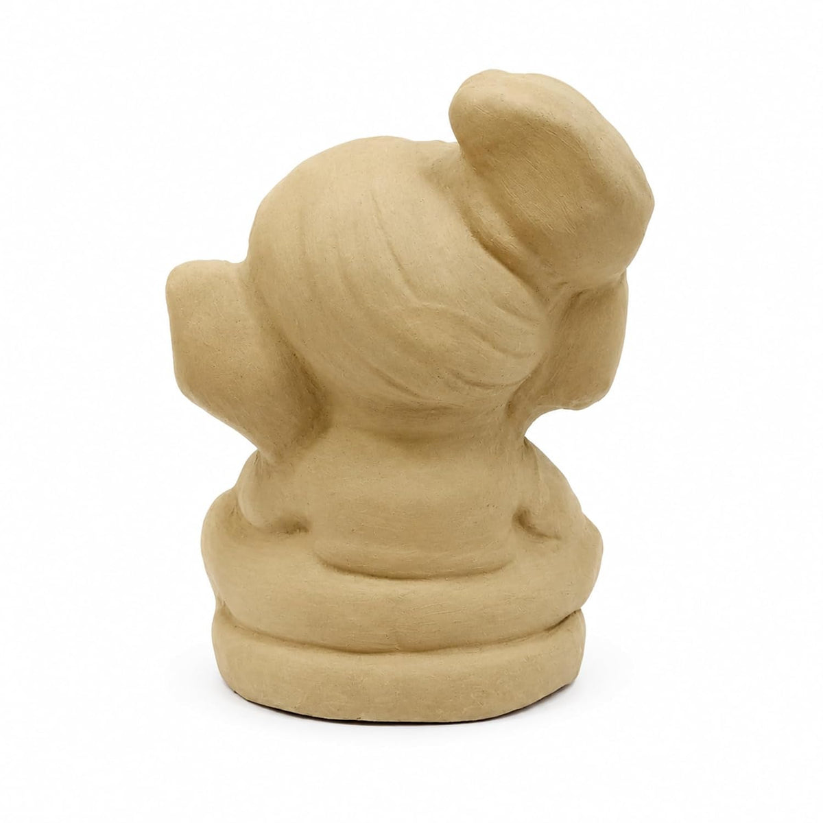 SHOPMEFAST Clay Ganesh Idol, 4 Inches Height, Water Soluble Ganpati Murti for Ganpati Visarjan (Small) (Natural Brown - Bal Ganesha)