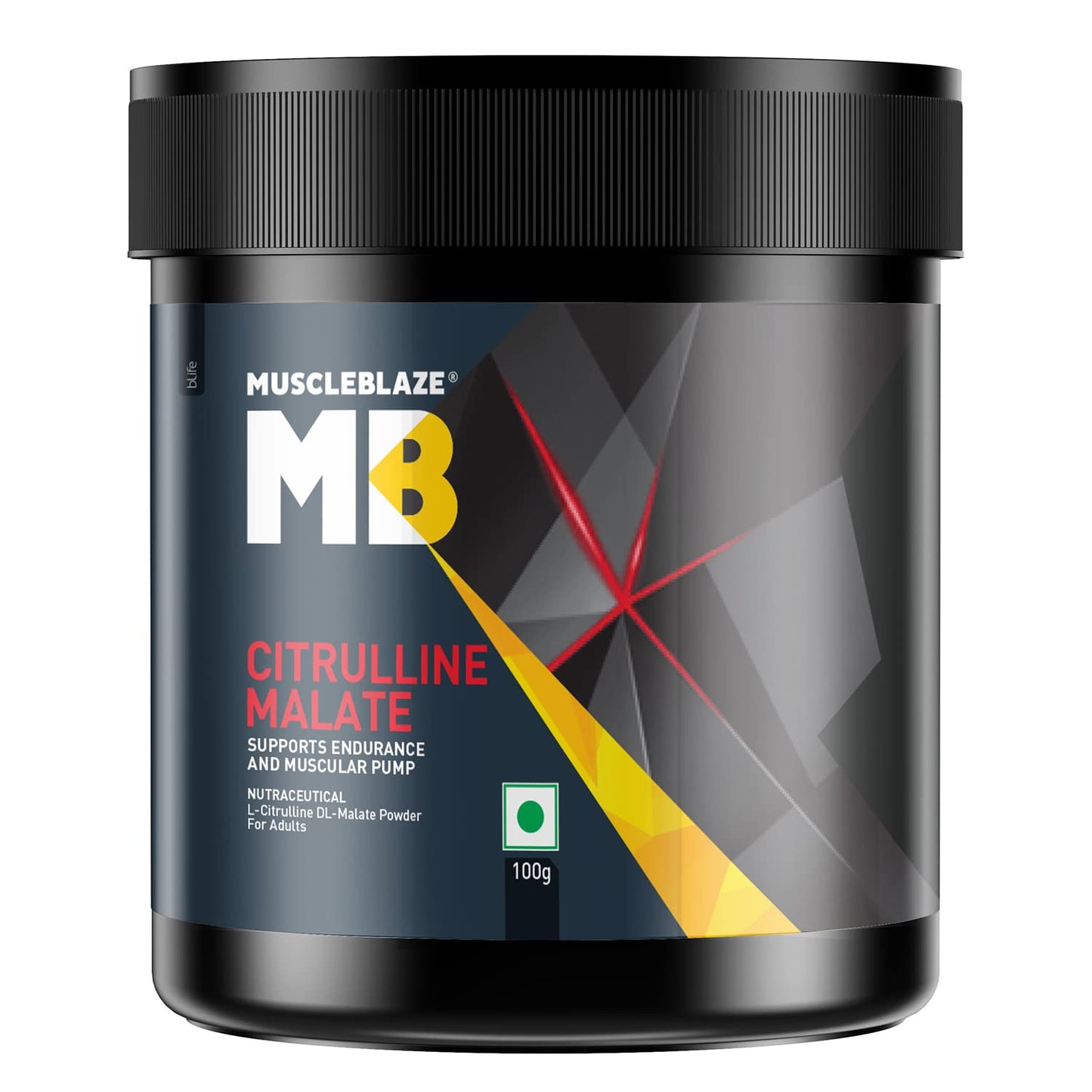 MuscleBlaze Citrulline Malate Powder(Unflavoured,100 G)| Supports Endurance & Muscle Pump,1 Count,50 Servings