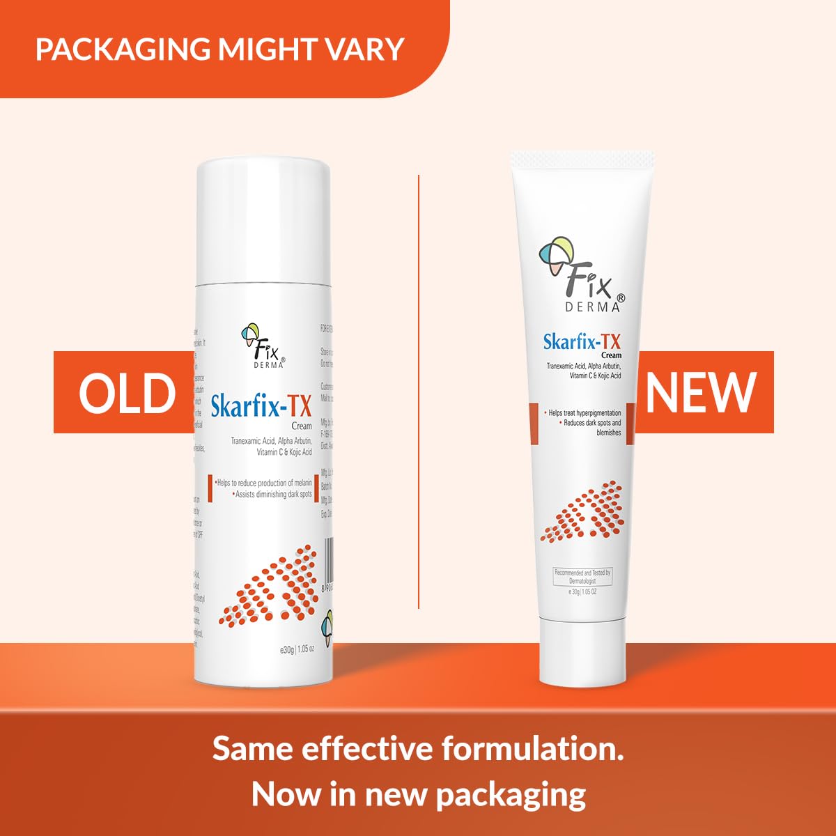 Fixderma Tranexamic Acid + 2% Kojic Acid + 1% Arbutin SKARFIX -TX Face Cream | Pigmentation Removal Cream | Kojic Acid Cream | Uneven Skin Tone - 30 gm