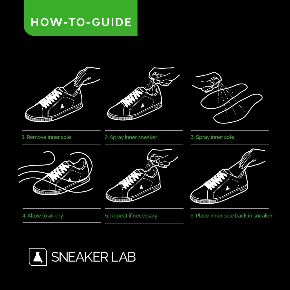 Sneaker LAB Odor Protector 50 ml Shoe Deodorizer Spray | Eliminates Odor upto 3 Days | Chemical-Free | Neutralizes Odor-Causing Bacteria | Safe for Suede, Nubuck, Leather, Mesh & Canvas | Travel-Friendly