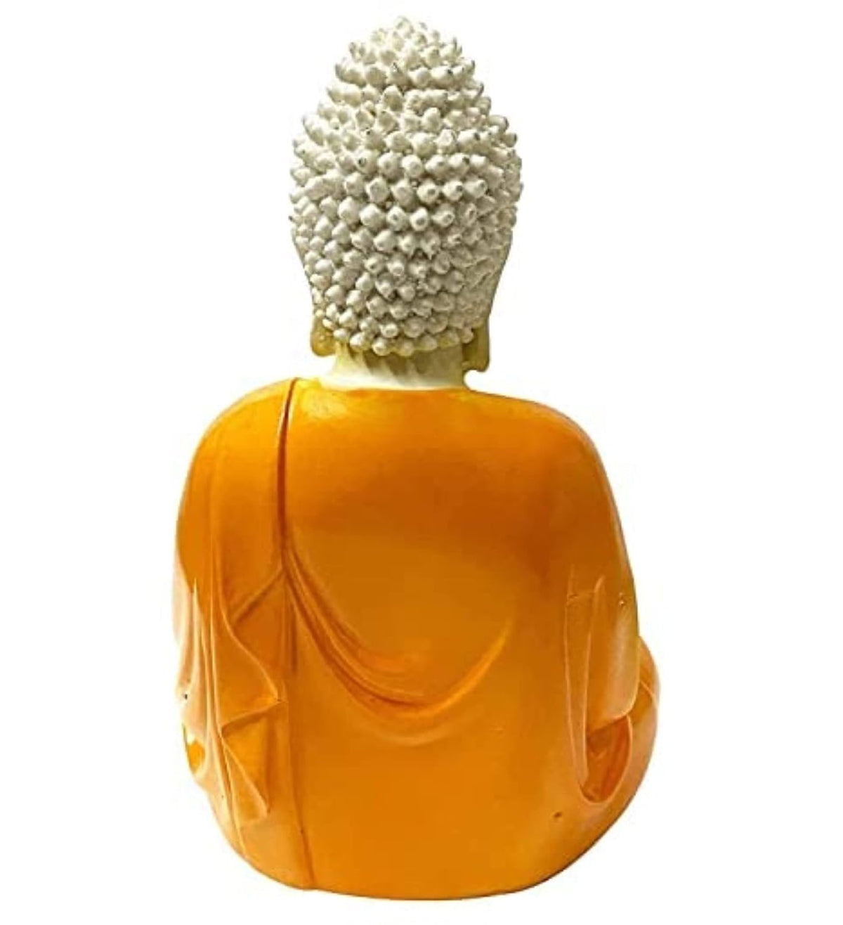 Beautiful Meditating Dhyan Gautam Buddh Bhagwan | God Idol Figurine for Livingroom | Bedroom | Office Desk | Desktop Table Gifting (5.5-inch) Decorative Showpiece | (Orange), Idol