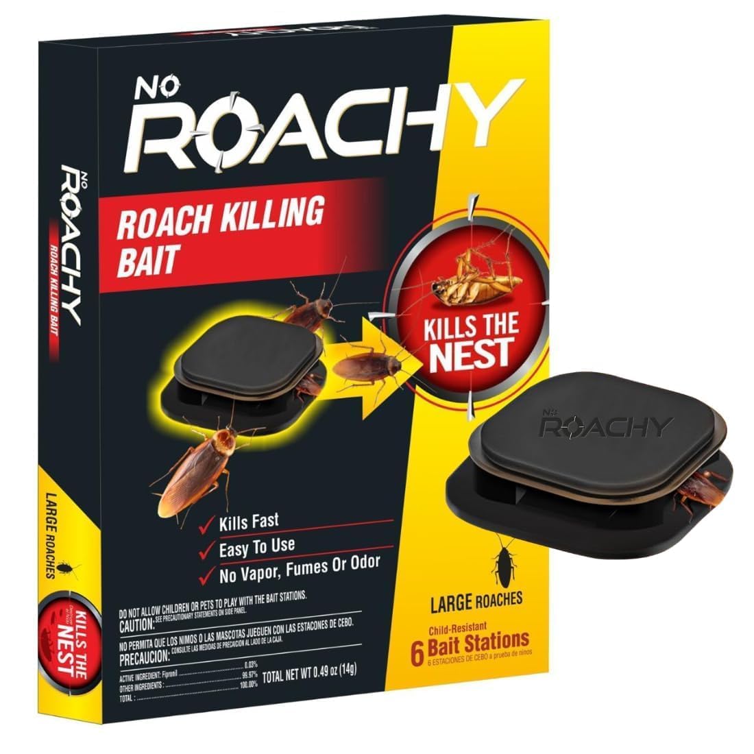 NOROACHY Natural Cockroach Killer | Eco-Friendly Roach Control for Kitchen, Bathroom & Cabinets| Indoor Roach Bait Stations for Home | Anti Roach Gel - Cockroach Killer (6)