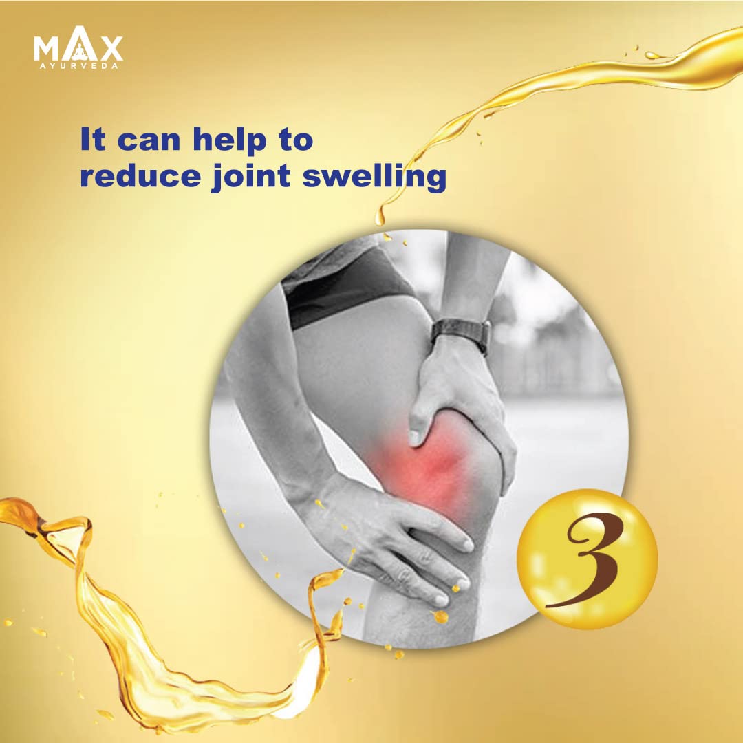 Max Ayurveda Orthoguru Capsules & Oil for Muscle and Joint Pain (30 Capsules + 100ml Oil)
