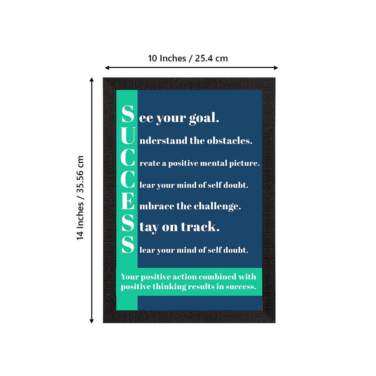 "Success Motivational Quote Painting Digital Printed Wall Art For Office, Home, Study Room, Gym, School, College, Institute, Classroom Decor - Great Gift For Students And Entrepreneurs