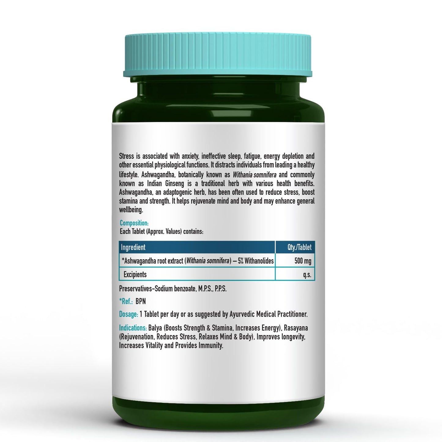HealthKart Hk Vitals Ashwagandha, Anxiety & Stress Relief, For Muscle Strength, 60 Ashwagandha Capsules With Zinc, Vitamin C, Multiminerals & Ginseng Extract, 60 Multivitamin Tablets (Combo Pack)
