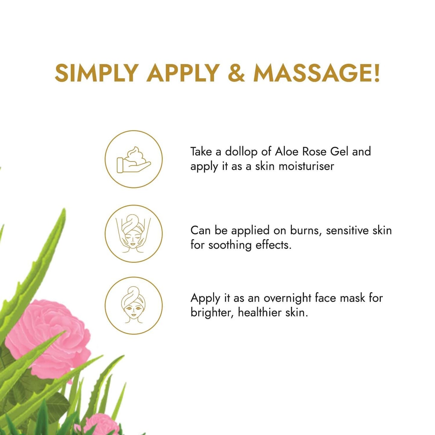 Kapiva Skin Rituals Aloe Rose Gel 200 gms | Soothing AloeVera Gel for Face| For Glow and Hydration | Clinically Tested Rose Actives