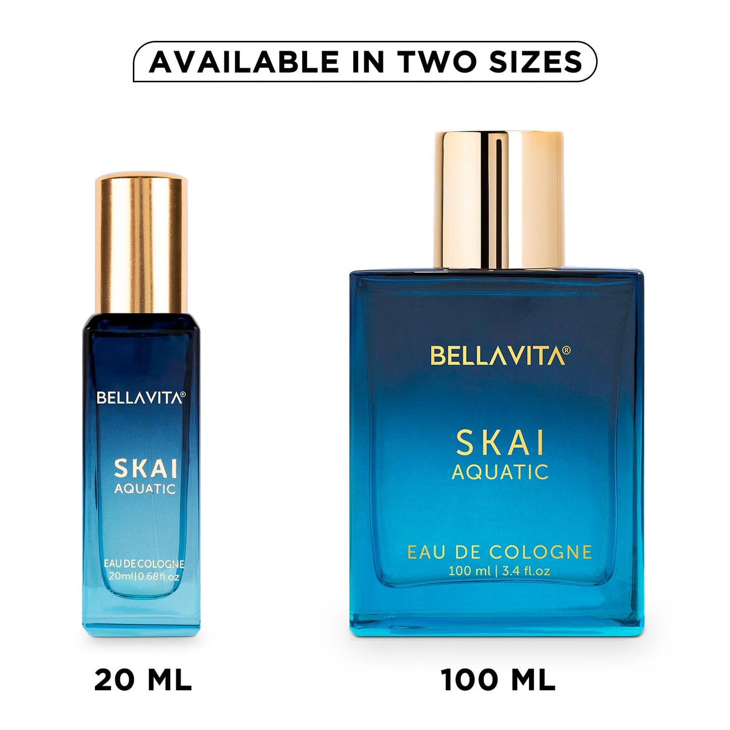 Bella Vita Luxury Skai Aquatic | Long Lasting Unisex EDC 20ml | with Bergamot, Lavender & Patchouli | Woody Premium Fragrance Perfume for Men & Women