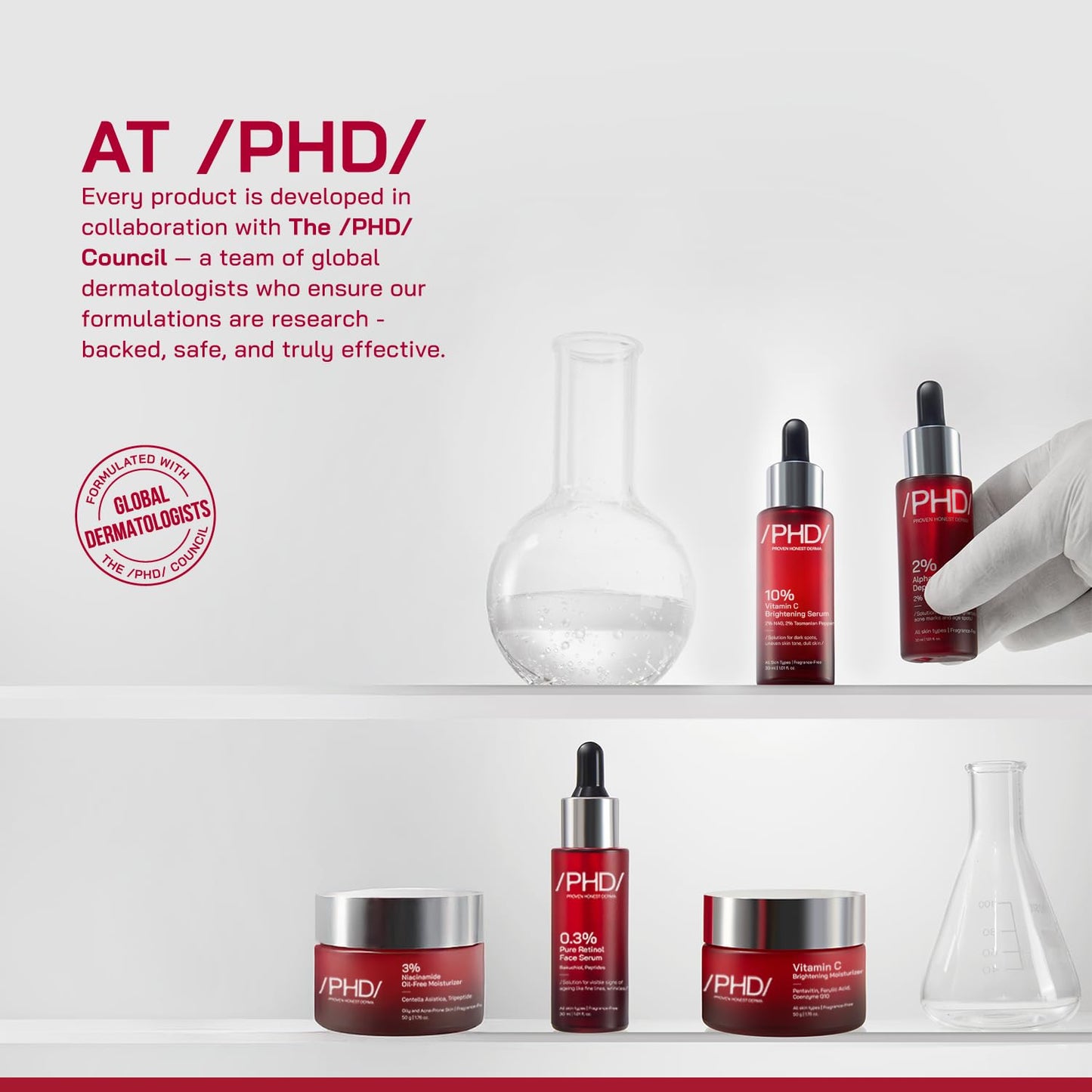 /PHD/Vitamin C Brightening Moisturizer | Vitamin C Cream for Face & Glowing Skin | Brightening Moisturizer with Pentavitin, Ferulic Acid & CoQ10 | For Men & Women | Lightweight Day Cream | 50 g