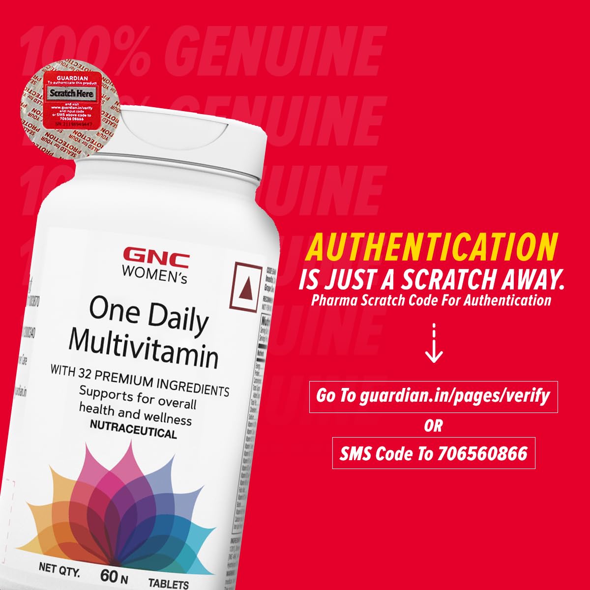 Zephivo GNC Women's One Daily Multivitamin | 60 Tablets | 32 Rich Ingredients with Vitamin C & More | Enhances Immunity | Boosts Energy Levels | Supports Memory | Protects Vision | Formulated In USA