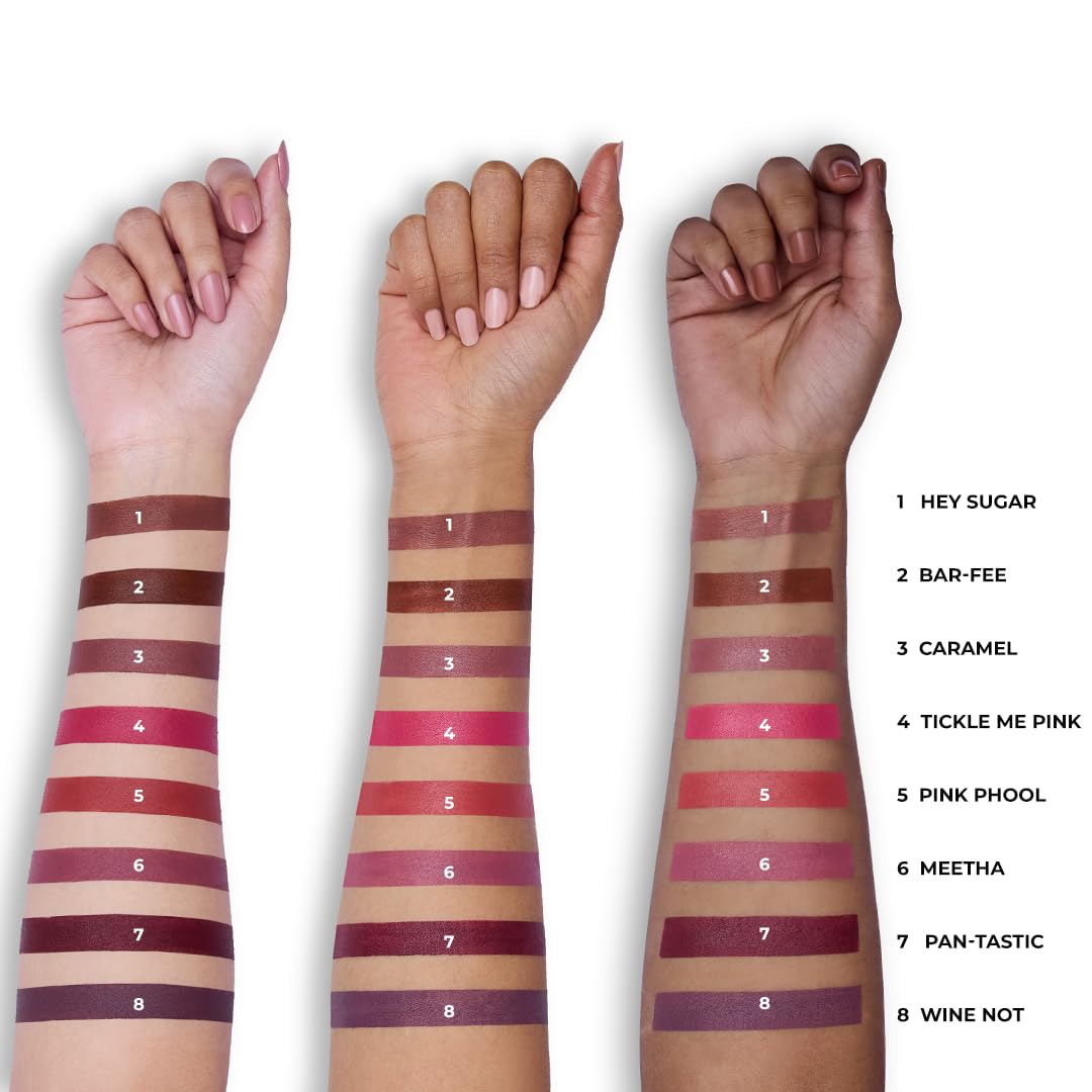 LoveChild Masaba 90s Drip Meetha (Mauve) Luxe-Matte Lipstick with Intense One-Swipe Color Payoff in High-Pigment HD Crème Matte Formula, 4gm