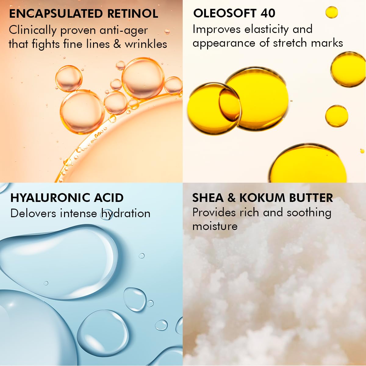 Conscious Chemist® Retinol Body Cream | Reduces Stretch Marks, Uneven Skin Tone & Scars | For Post Pregnancy Irregular Lines/Streaks | All Skin Types, Fragrance Free & Cruelty Free | 100 g