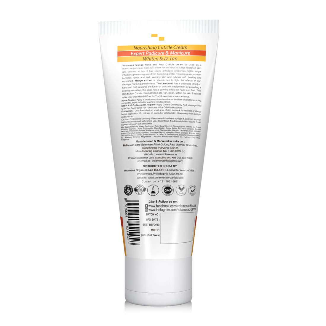 Volamena Mango Hand and Foot Cuticle cream100 ml