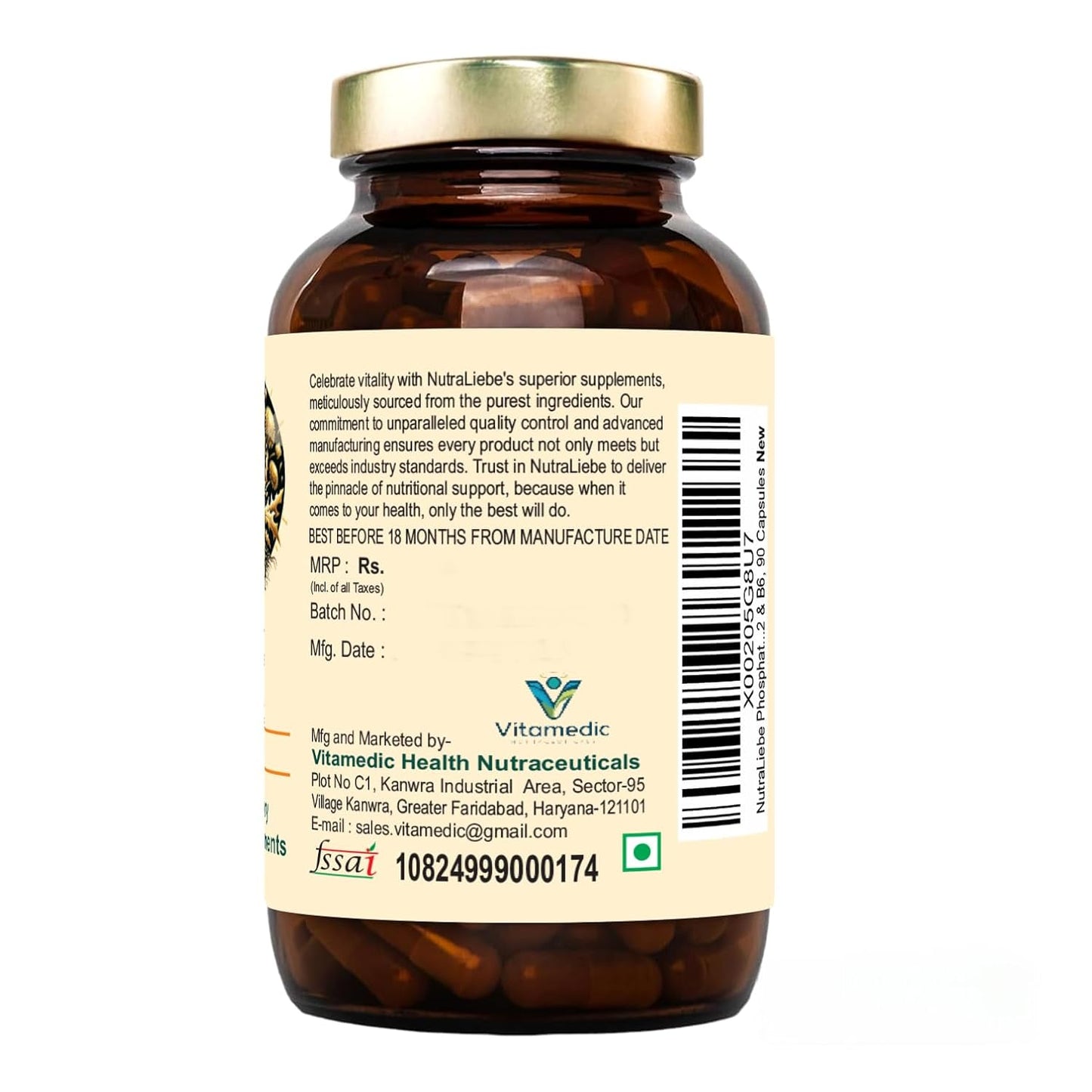 Nutraliebe L-Carnosine 500mg - Premium Antioxidant and Anti-Aging Support, 90 Capsules