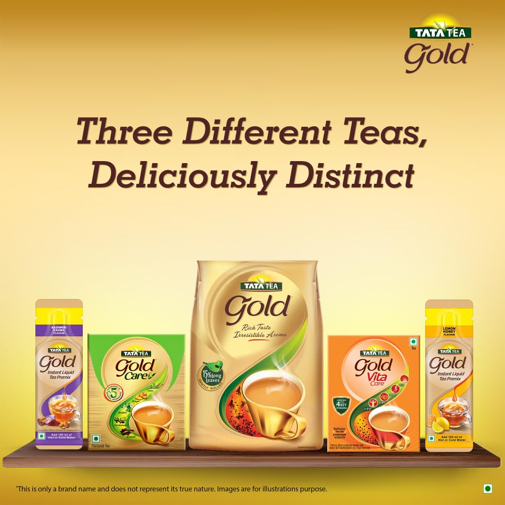 Tata Tea Gold , Premium Assam Teas With Gently Rolled Aromatic Long Loose Leaves, Rich & Aromatic Chai, Black Tea
