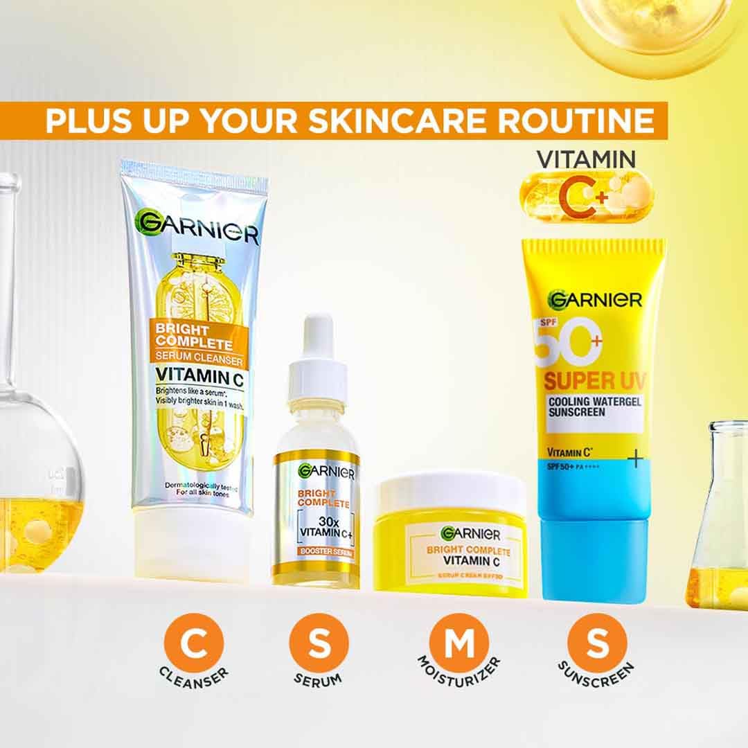 Garnier Vitamin C + Face Serum for Skin Brightening & Anti-Dark Spots|100X Stronger than Vit C |2% Niacinamide 0.5% Salicylic Acid/BHA |Suitable for Oily, Dry, Sensitive Skin |For Men & Women 30ml