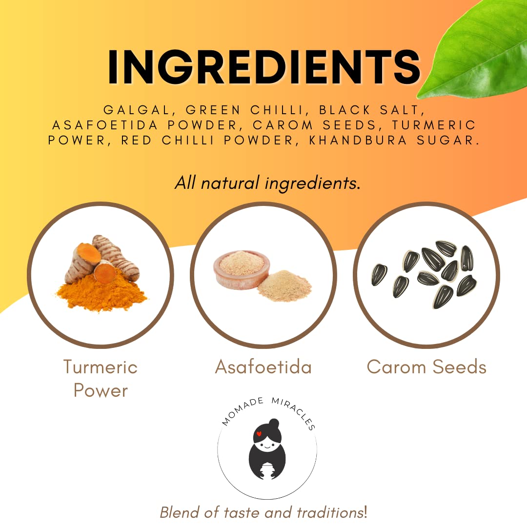 Momade Miracles Galgal Green Chilli Mixed Pickle| Oil-Free Galgal Ka Achaar with Spicy Green Chilies | Tangy, Salty, and Sour Himalayan Lemon Pickle | Made with Fresh Hill Lemons | Traditional Indian Flavor (400gm)