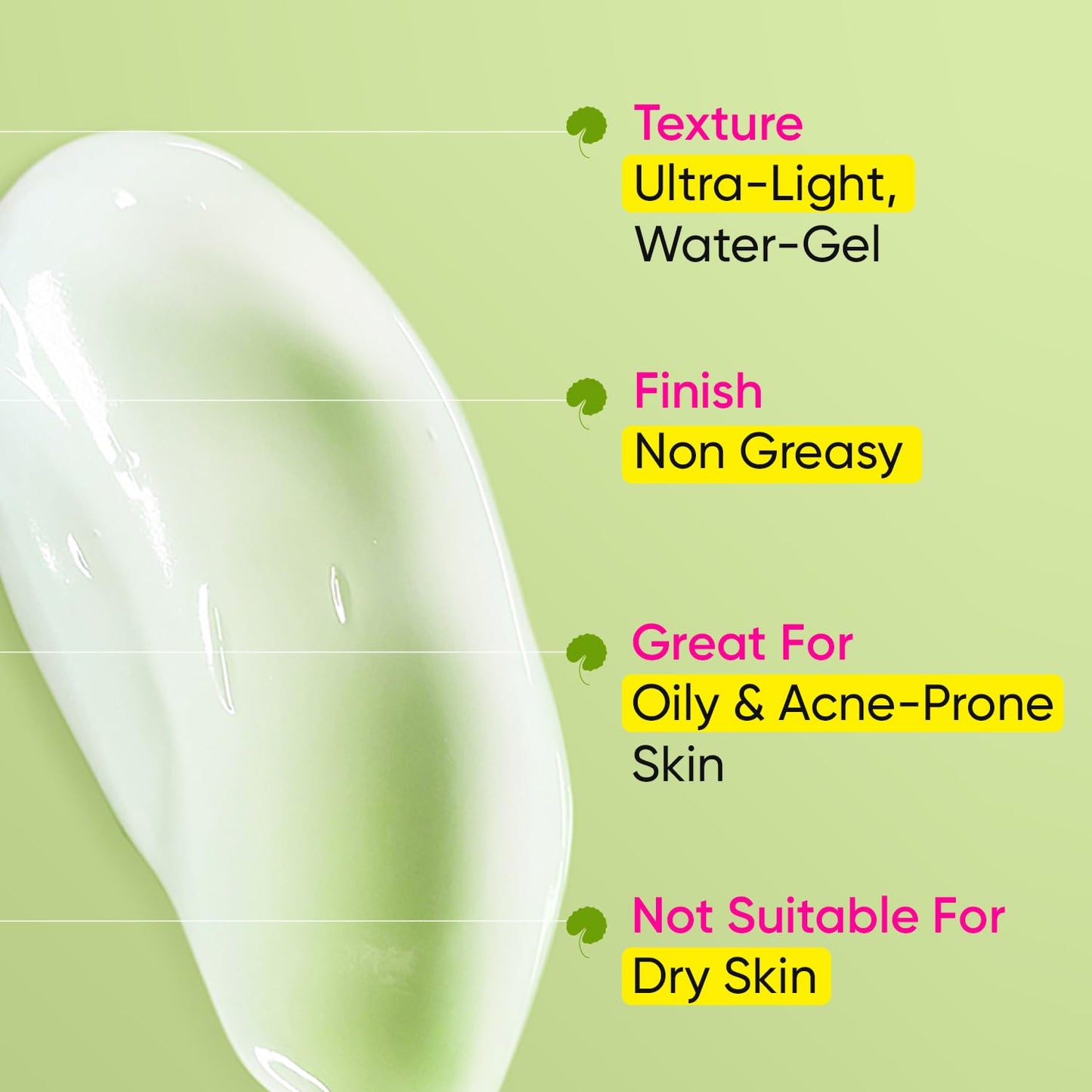 Zephivo DOT & KEY Cica + Niacinamide Oil Free Moisturizer For Acne Prone Skin Oil Free & Lightweight Fades Dark Spots & Blemishes, Soothes Redness Acne Cream For Oily Acne Prone & Sensitive Skin 50Gm