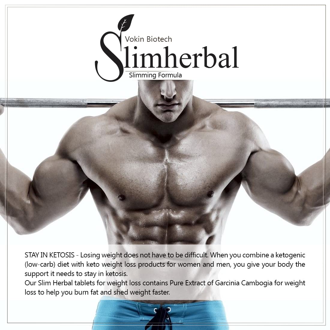 Vokin Biotech Slimherbal Tablets Support Reduce Belly Fat for Men & Women (90 Tablets)