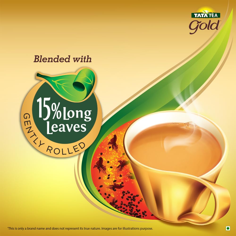Tata Tea Gold , Premium Assam Teas With Gently Rolled Aromatic Long Loose Leaves, Rich & Aromatic Chai, Black Tea