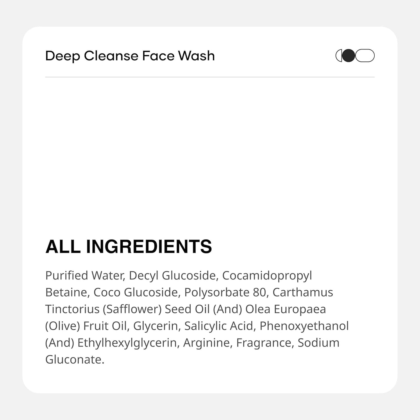 Cureskin Deep Cleanse Salicylic Acid Face Wash for Oily Skin | Salicylic Acid Foaming Face Wash for Men and Women, 100 ml (Pack of 1)