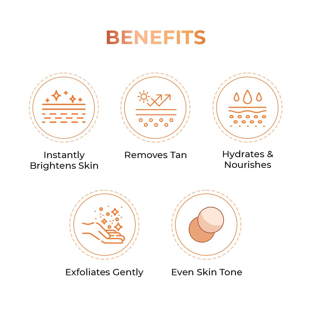 NICONI Tan Vanish Gluta-Kojic Skin Polish | Instant Tan Removal & Glow | Infused with Kojic Acid & Glutathione | Ideal for All Skin Types | Lightens Suntan | 180g
