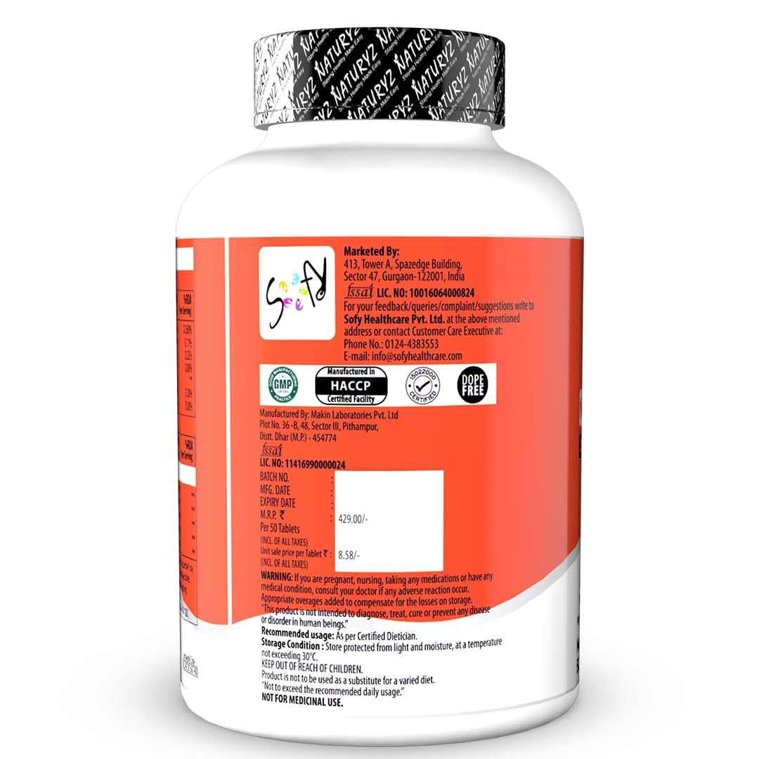 Supplement bottle with a red label on a white background