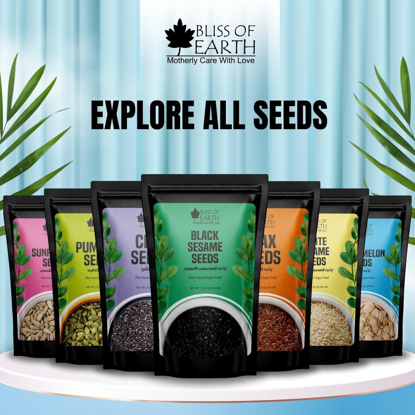 Bliss of Earth 200gm unhulled Black Sesame Seeds, Kaale Til, Fresh & Organic Fully Fiber Rich Great for Cooking & Baking