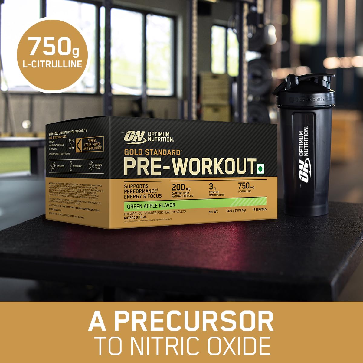 Optimum Nutrition (ON) Gold Standard Pre-Workout- 142.5g/15 single serve packs, For Energy, Focus, Power, Endurance & Performance